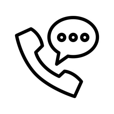 Kabarcık sohbet ana hatları simge vektör tasarımı ile telefon web veya mobil uygulama için uygundur