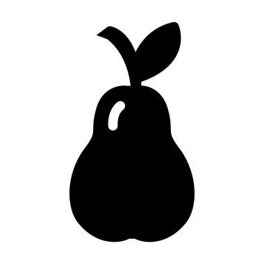 pear solid icon vector design good for web or mobile app