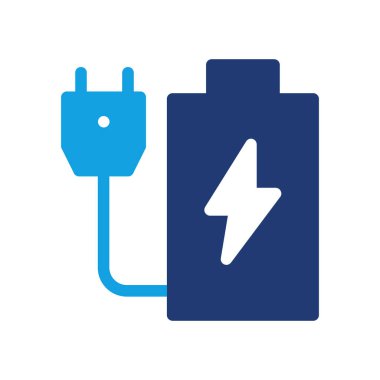 Elektrik renkli simge vektör tasarımlı pil web ya da mobil uygulama için iyi