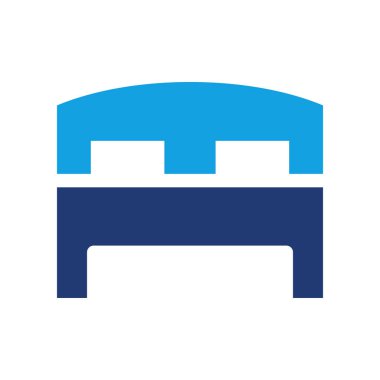 yatak renkli simge vektör tasarımı web ya da mobil uygulama için iyi