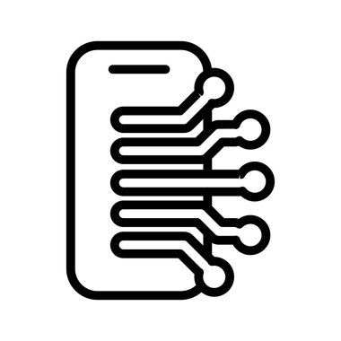 Devre ana hatları simge vektör tasarımlı akıllı telefon web veya mobil uygulama için uygundur