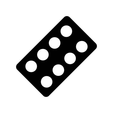 İlaç şeridi katı ikon vektör tasarımı web ya da mobil uygulama için iyi