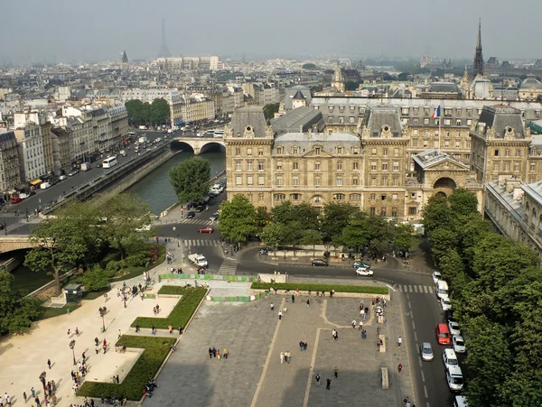 Vista de Paris da Notre-Dame de Paris — Fotografia de Stock