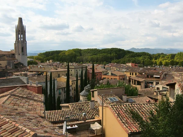 Girona látványa. Spanyolország — Stock Fotó