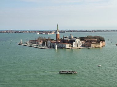 Venezia. St. George Adası'nın görünümü.
