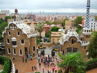 Barselona, Ispanya-11 Ekim 2013-Park Guell