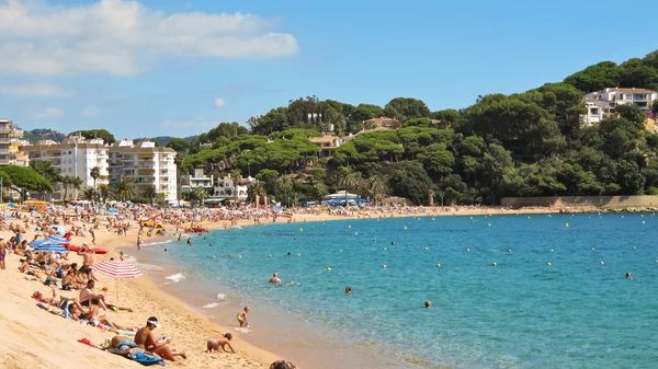 Lloret de Mar, Spain - September 20, 2015 - Beach Fenals