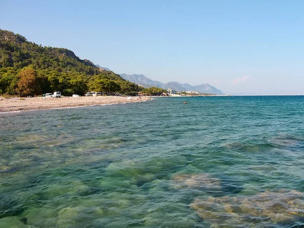 stock image Coast  of the Mediterranean Sea in the village of Beldibi in the province of Antalya in Turkey