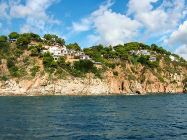 Costa Brava kıyıları Lloret de Mar ve Tossa de Mar arasında, Katalonya, İspanya - 6