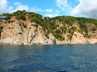 Costa Brava kıyıları Lloret de Mar ve Tossa de Mar arasında, Katalonya, İspanya - 11