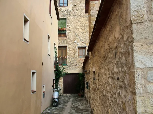 Dans Ville Médiévale Besalu Province Gérone Catalogne Espagne — Photo