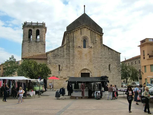 Besalu Girona Tartomány Katalónia Spanyolország 2013 Október Church Sant Pere — Stock Fotó