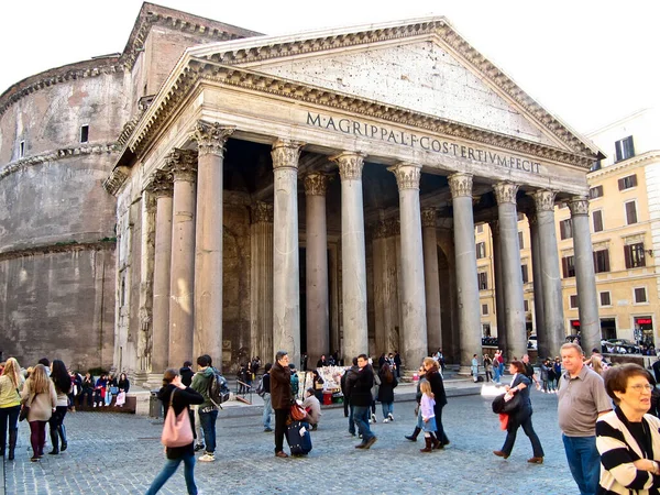 Roma Italia Febrero 2012 Panteón Piazza Della Rotonda — Foto de Stock