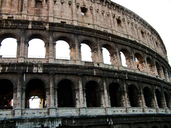 Koloseum Rzymskie Włoszech Fragment — Zdjęcie stockowe