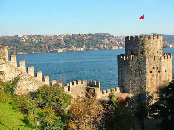 Vista Fortaleza Rumeli Hisari Bósforo Parte Asiática Estambul Turquía — Foto de Stock