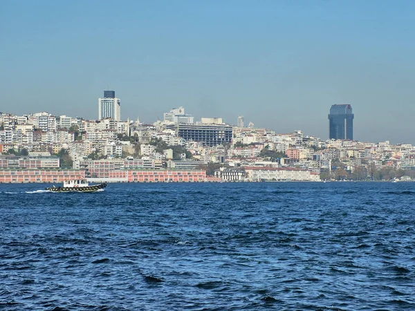 Vista Parte Europea Estambul Bósforo Desde Lado Ciudad Vieja — Foto de Stock