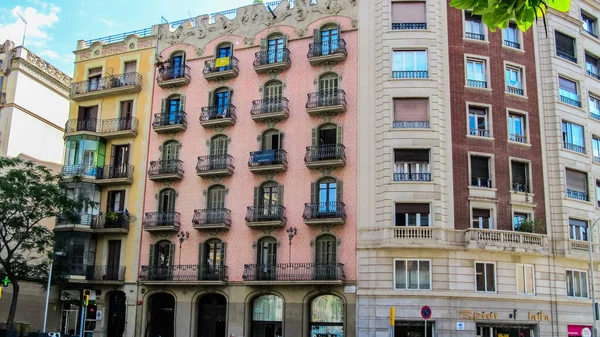 Barcelona España Septiembre 2015 Arquitectura Viviendas Barrio Del Eixample —  Fotos de Stock