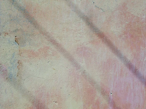 Rózsaszín Vakolat Régi Textúra Árnyékok Felszínen — Stock Fotó