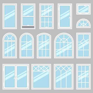 Windows türleri, düz stil.