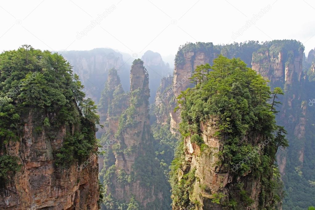 Famous Zhangjiajie National Forest Park in Hunan Province, China.