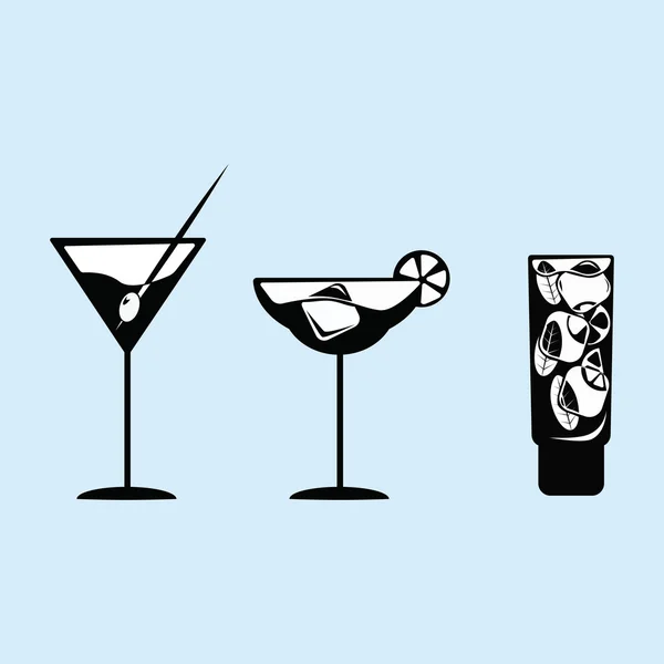 Vector images cocktails — Stock Vector