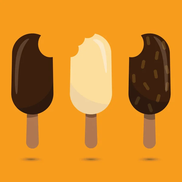 Helado de chocolate — Vector de stock