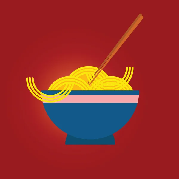 Vector Chinese noodles Stock Illustration