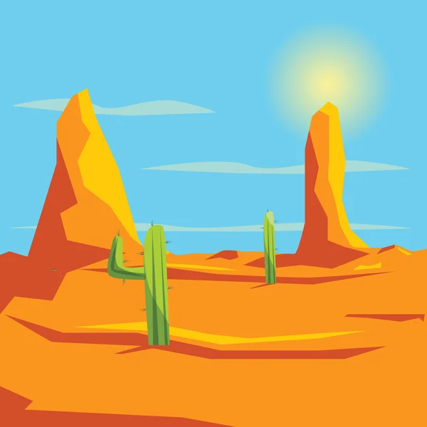 Cactus in the desert Royalty Free Stock Illustrations