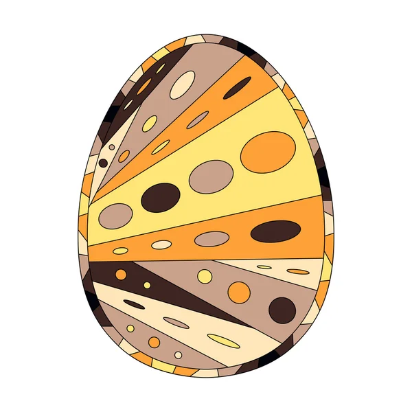 Красочный иллюстрационный фон, шаблон приглашения или поздравительной открытки с пасхальным яйцом и сюрреалистическим орнаментом. Психоделическая мозаика. Счастливая Пасха . — стоковый вектор