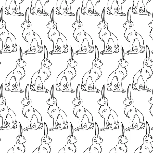 Güzel Paskalya bunnies ile Dikişsiz desen arka plan. Mutlu Paskalya.