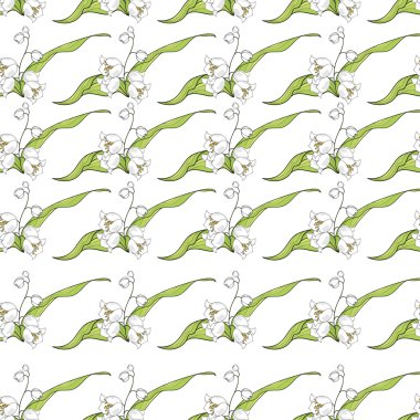 Vadi bahar çiçekleri güzel zambak ile Dikişsiz desen arka plan.