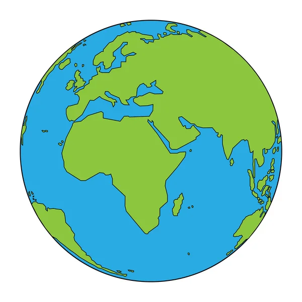 地球をコンセプトにしたカラフルなイラストの背景。アースデイ. — ストックベクタ