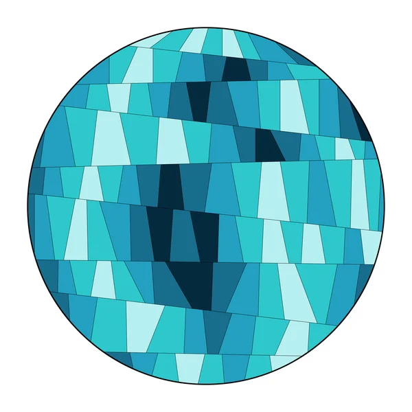 Fondo de ilustración colorido con hermoso adorno azul. Vidriera estilo mosaico . Ilustraciones de stock libres de derechos