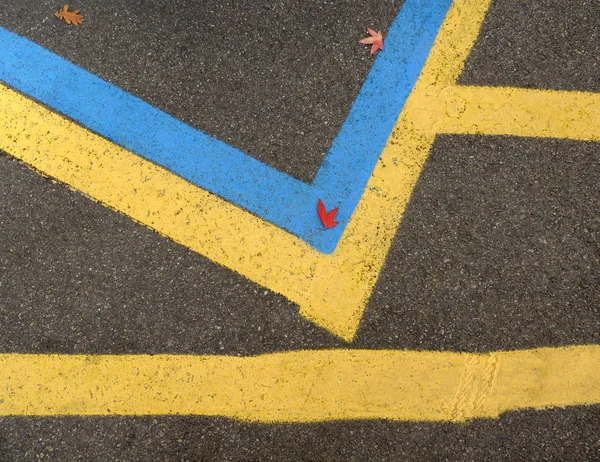 Mavi ve sarı otopark satırları