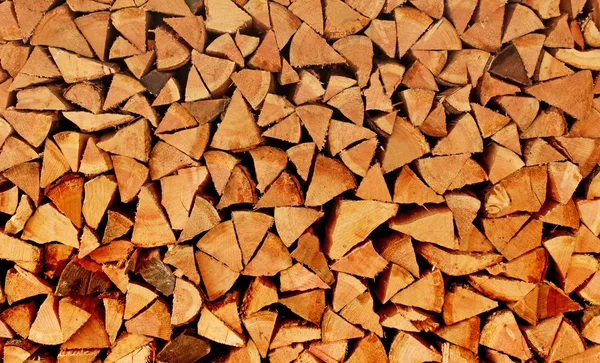 Pile de Triangles de Bois de Chauffage — Photo