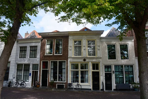 Typical House Facade Large Tree Old Town Zierikzee Zeeland Netherlands — Stock Photo, Image