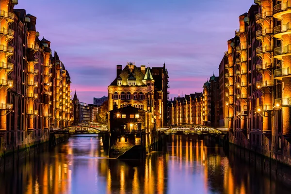 Speicherstadt w Hamburgu — Zdjęcie stockowe