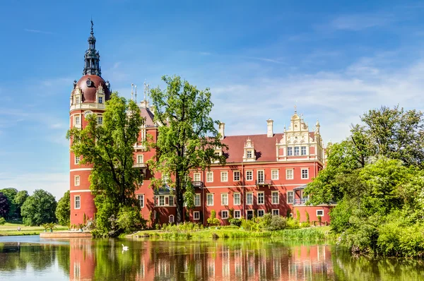 Muskau Park ve Muskau Sarayı — Stok fotoğraf