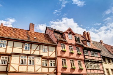 Quedlinburg, Almanya 'da yarı keresteli evler