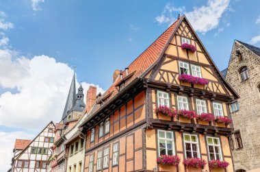 Quedlinburg, Almanya 'da yarı keresteli evler