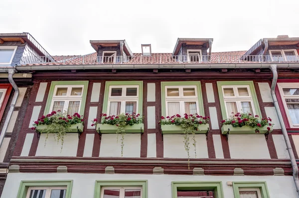 Ξύλινα σπίτια σε Wernigerode, Γερμανία — Φωτογραφία Αρχείου
