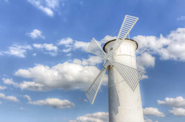 Lighthouse windmill in Swinoujscie — Stock Photo, Image