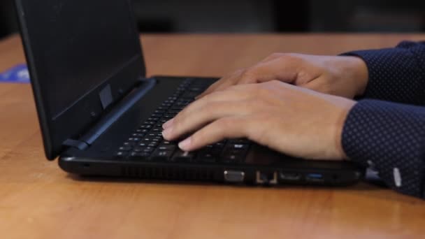 Student Works Laptop His Room Writes Dissertation College Due Quarantine — Stock Video
