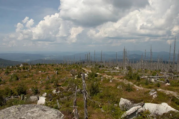 Typisch Sumava Landschap Het Zuidwesten Van Bohemen Buurt Van Stad — Stockfoto