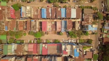  Futuristic aerial view panorama of developing Yangon city , Aerial view of Sule pagoda in downtown, Yangon, Myanmar. Sule Pagoda located in the heart of Yangon, Karaweik royal barge, Kandawgyi Lake, 