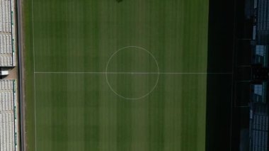 Panoramic aerial drone summer view on Viborg Stadion Energi Viborg Arena, home stadium for football club Viborg . 