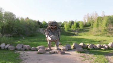 Summer panorama of Viborg, Midtjylland, Denmark. Aerial skyline view of the old town. Viborg ancient cathedral in the middle of Denmark, Traditional danish architecture. Street in Viborg, 