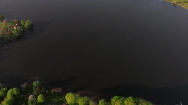 Summer panorama of Viborg, Midtjylland, Denmark. Aerial skyline view of the old town. Viborg ancient cathedral in the middle of Denmark, Traditional danish architecture. Street in Viborg, 
