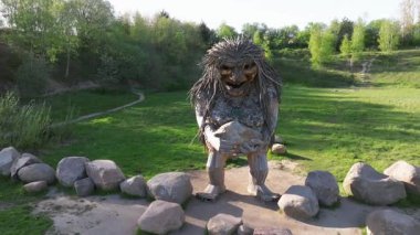 Summer panorama of Viborg, Midtjylland, Denmark. Aerial skyline view of the old town. Viborg ancient cathedral in the middle of Denmark, Traditional danish architecture. Street in Viborg, 