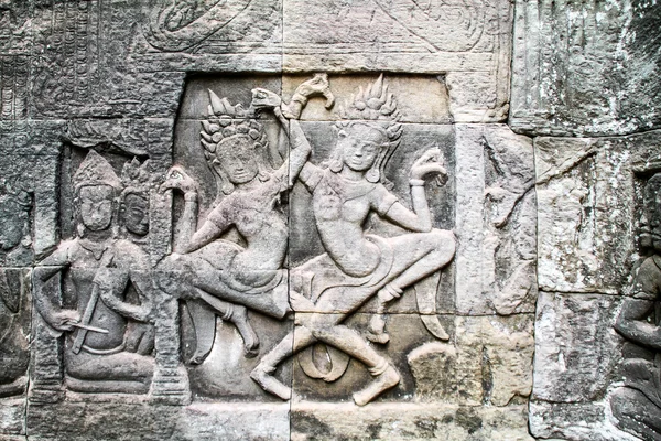 Esculturas em pedra em Angkor Wat, Siem Reap, Camboja Fotos De Bancos De Imagens